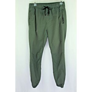 Hurley Joggers Pants S Olive Green Pull On Nylon Blend Pockets Womens Small